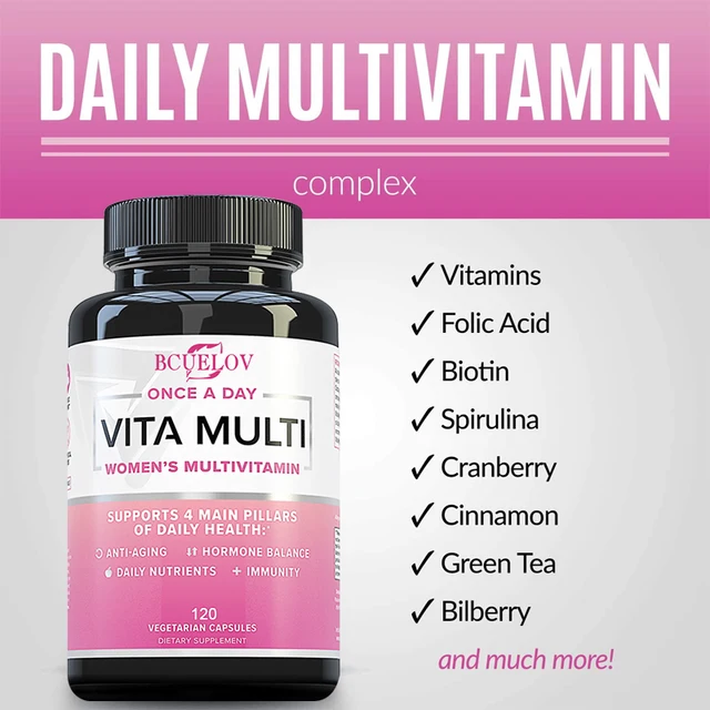 Women's Multivitamin Capsules Contain A Perfect Blend of Iron,Folic Acid,Calcium and Zinc To Support Immune Function and Energy 4