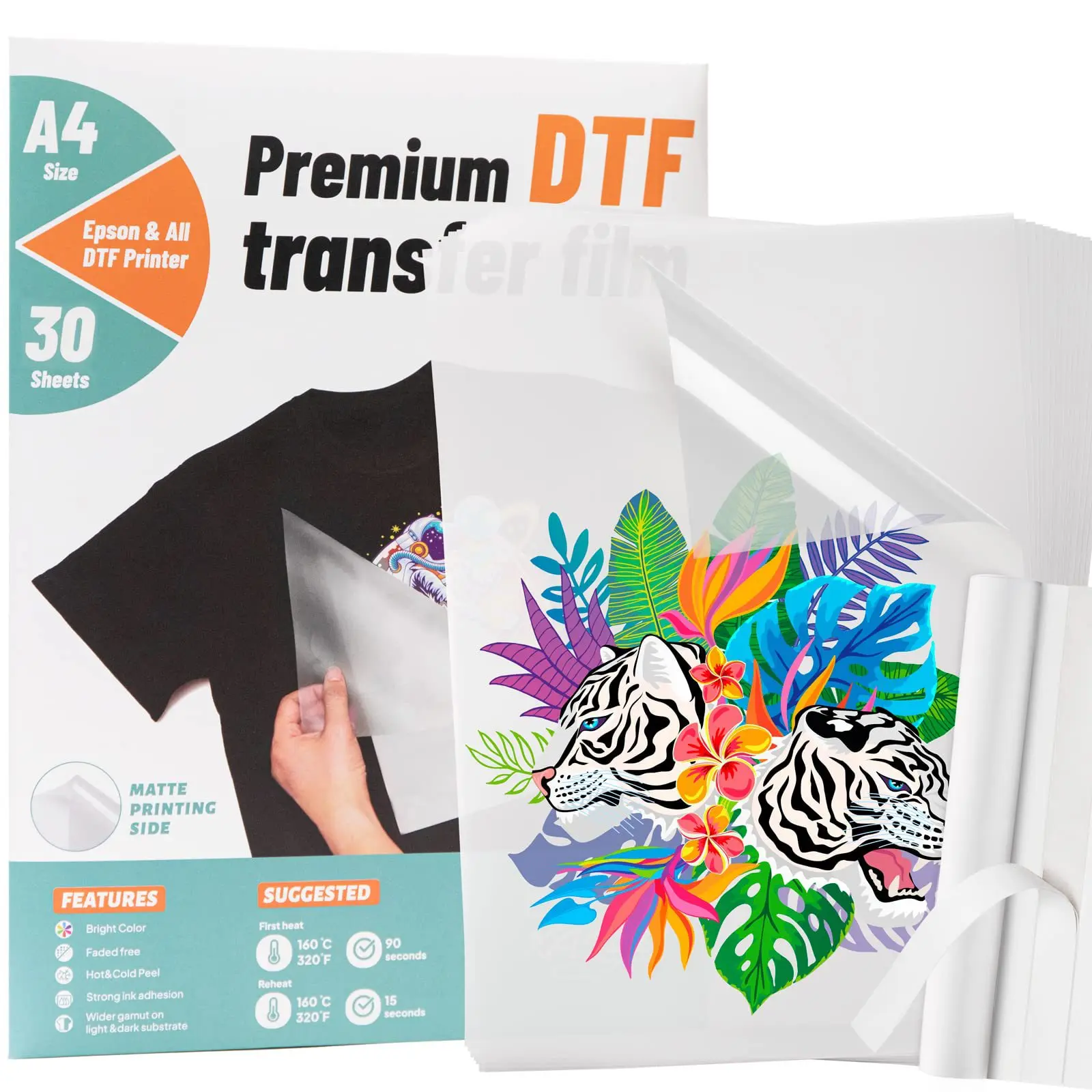 50/10pcs A4 Sublimation Printer Pretreat Heat Transfer Paper for