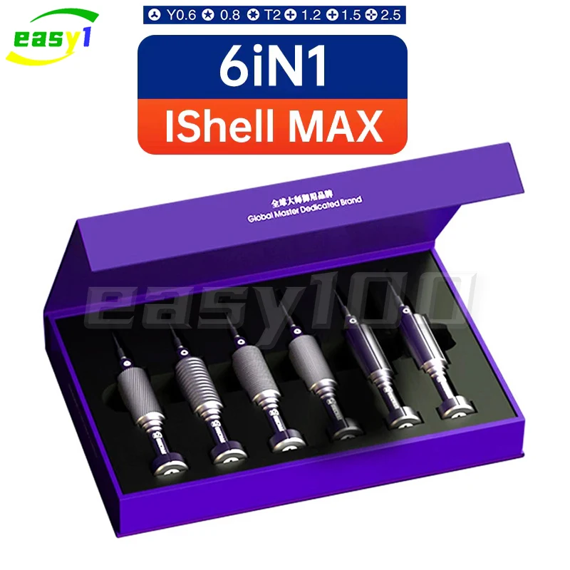 New MECHANIC High Hardness Screwdriver Kit Convex Cross Torx T2 Y0.6 Pentalobe Phillips for Phone Watch Repair Opening Tool