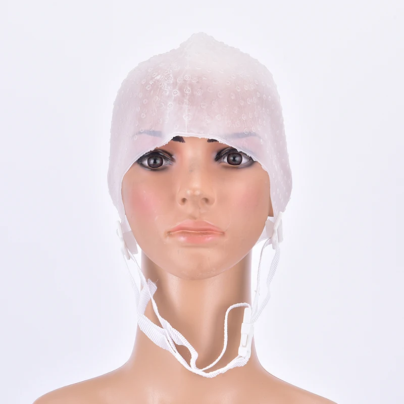 Silicone Hair Highlights Cap With Needle Reusable Hair Coloring Cap Dye Hat