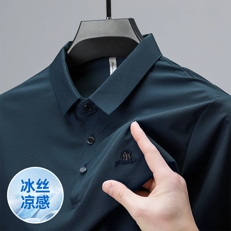 

Fashion Style Solid Color Polo Shirt High Quality Men Clothing Breathable Comfortable Roupas Masculinas Gift For Father Husband