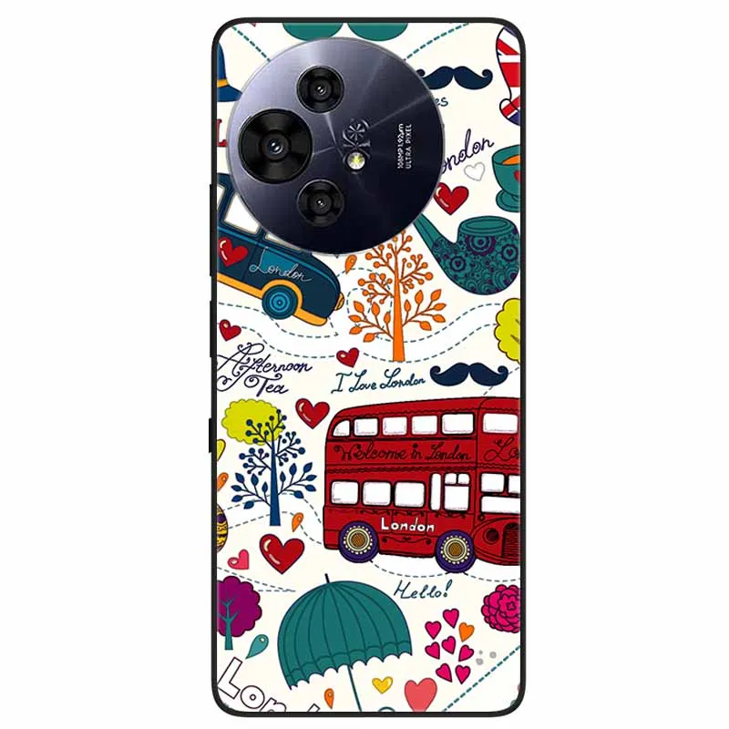 Floral Relief Painted Soft Silicone Phone Case - 6.8