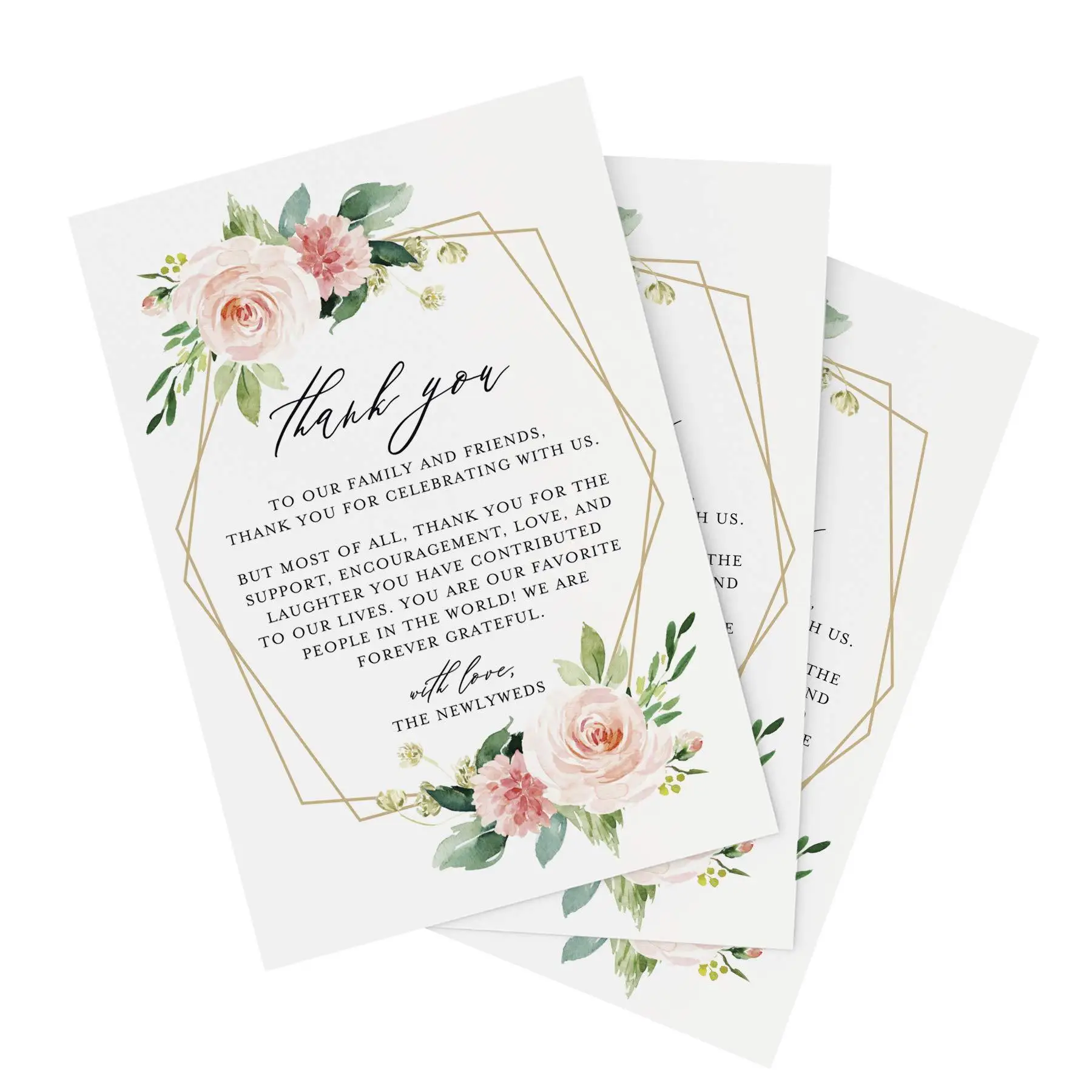 50pcs Wedding Appreciation Cards Wedding Ceremony Decorations Party Decorations Birthday Celebration Event Decoration Cards