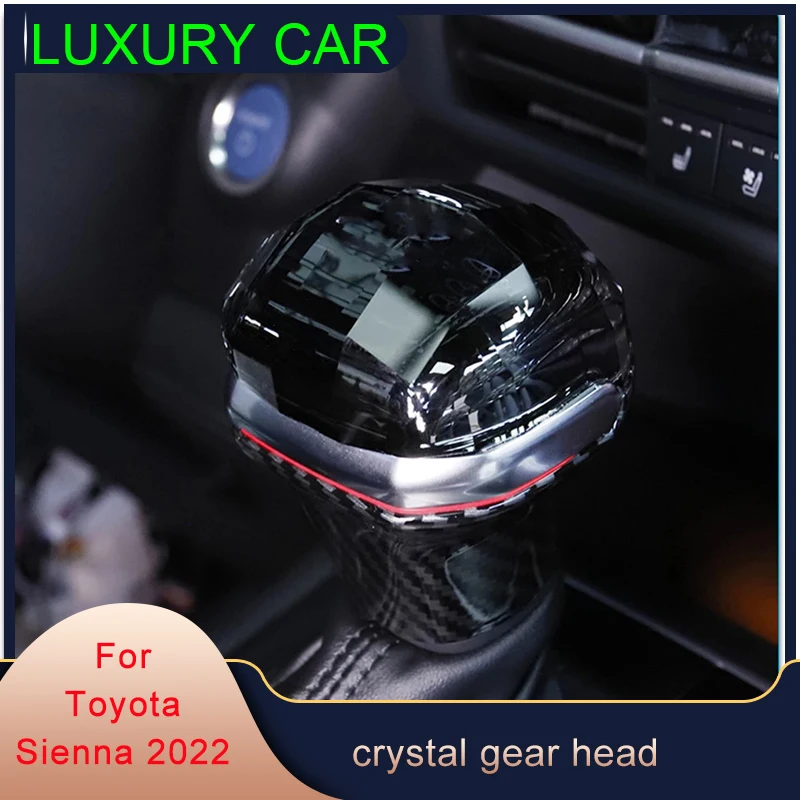 

For Toyota Sienna 2022 Crystal RGB Ambient Light Gear shift Head Collar Knob Cover Case Sienna Shift Knob Shell Inter Neon LED