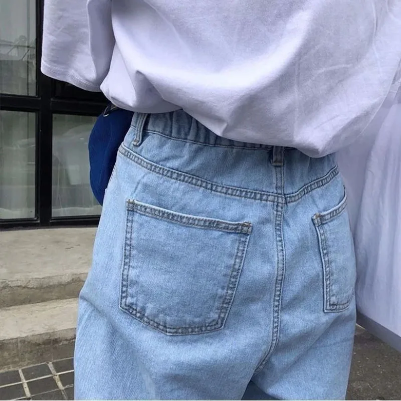 JMPRS Harajuku Women Jeans Fashion Loose Black Ankle-Length Denim Pants High Waist Casual Autumn Wide Leg Female Baggy Jeans levis jeans