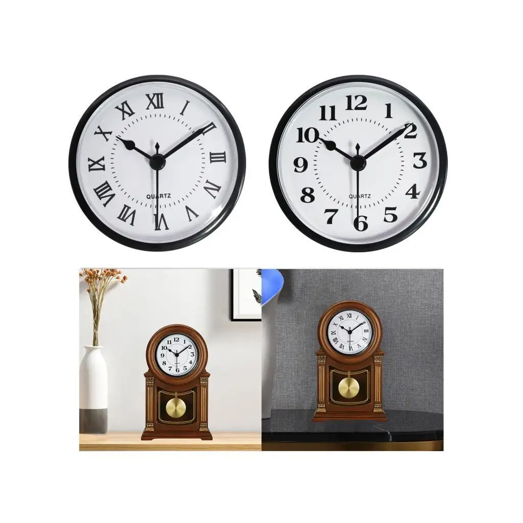 Clock Insert Battery Operated Decorative Decoration for Bedroom Office Home