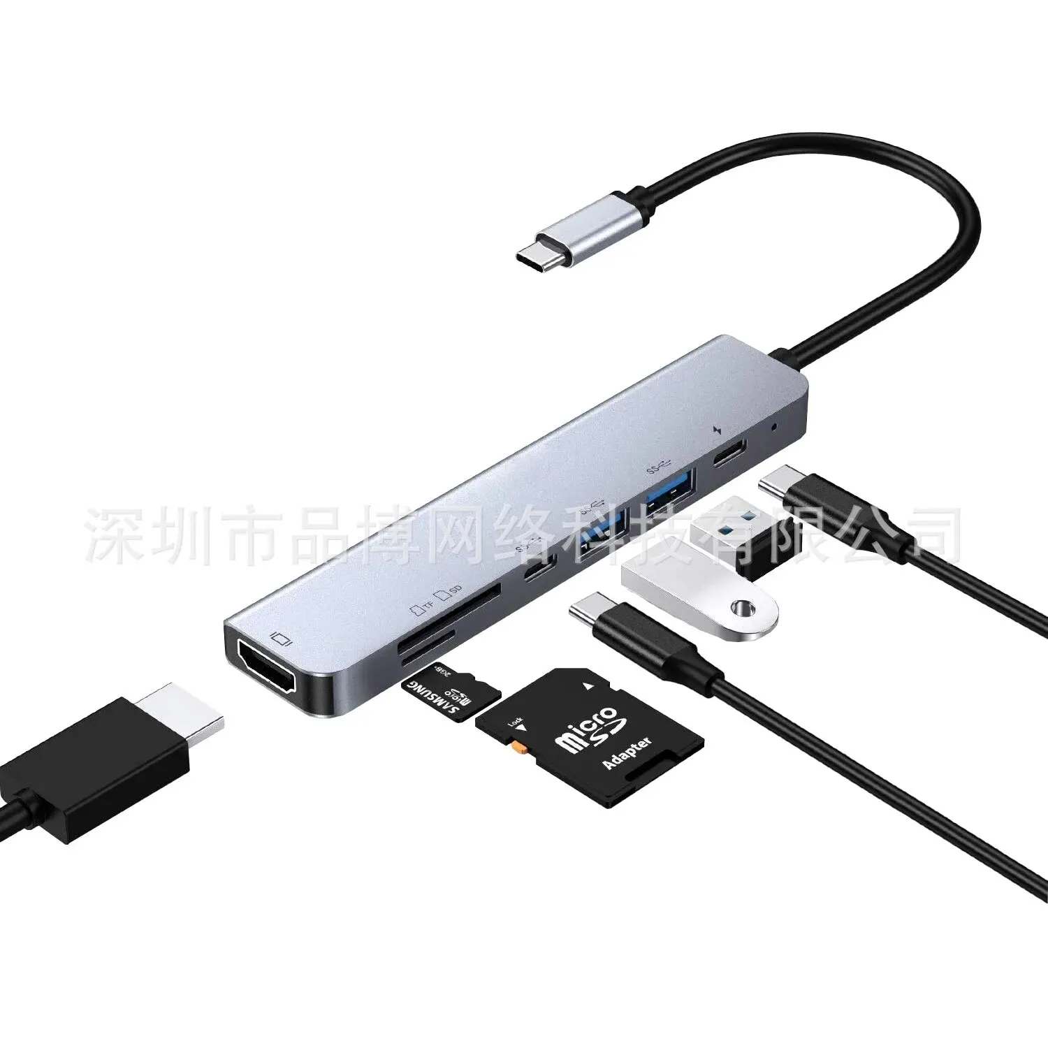Adaptateur pour MacBook/MacBook Pro  HUB 3.0 vers HDMI 4K RJ45 PD,  adaptateur de carte Micro SD/TF Type c usb 3.0, HUB pour MacBook/MacBook Pro,  Windows type-c - AliExpress