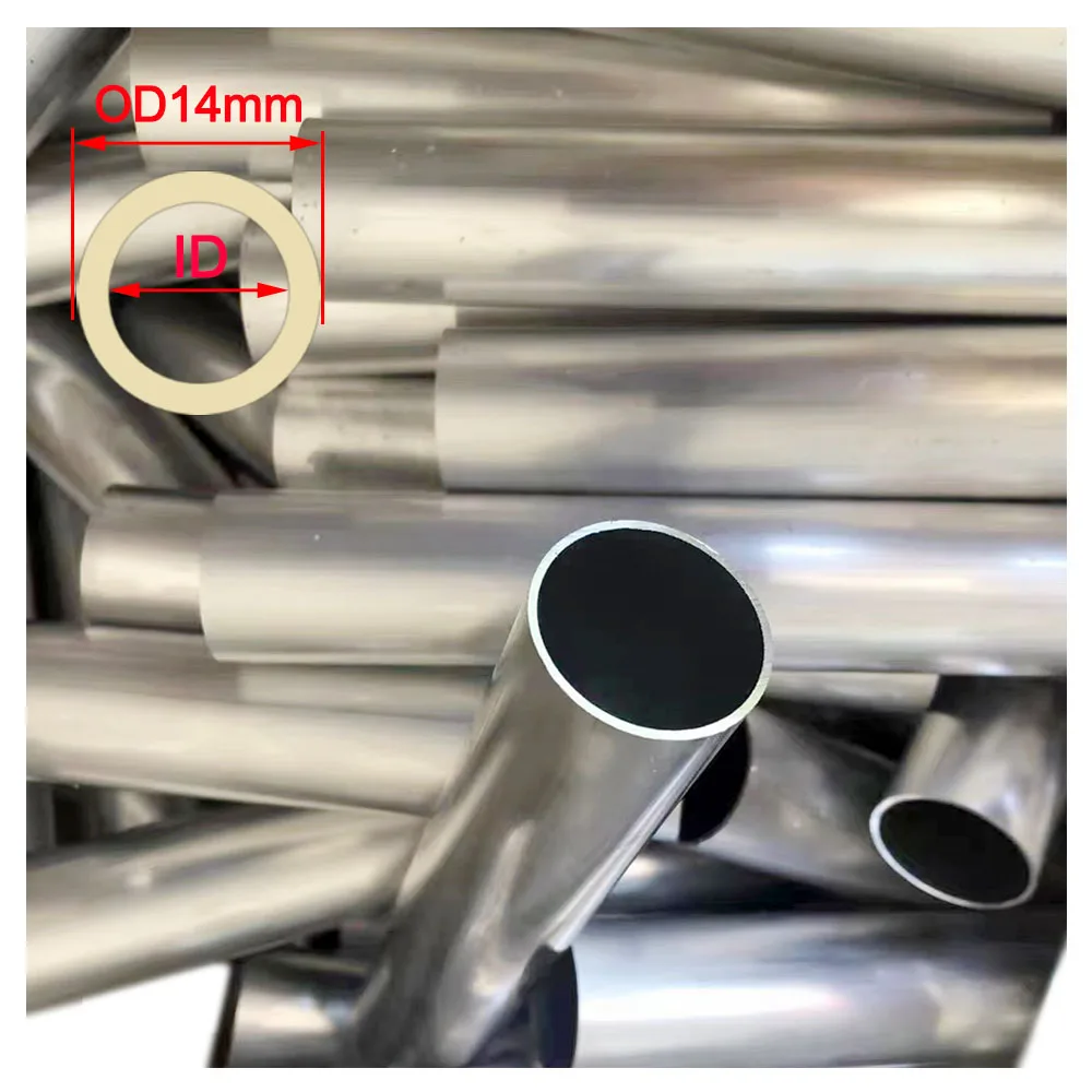 

OD14mm 6061 Aluminum Tube Pipe Outer Diameter 14mm Inner Diameter 12mm 11mm 10mm 8mm Hollow Aluminum Pipe Alloy Aluminum Tube