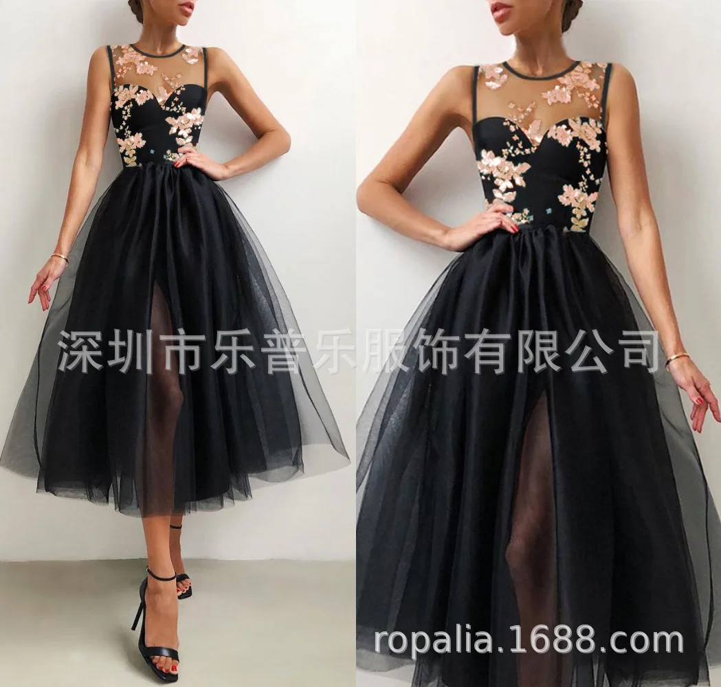 

2023 Mesh Dress Dress Beads