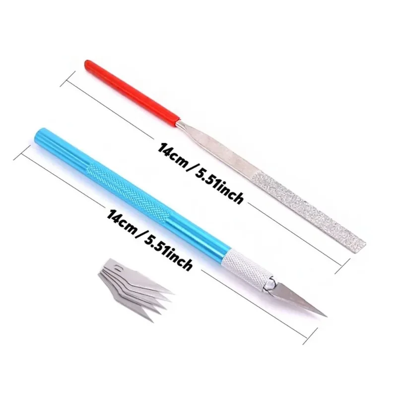9pcs 키트 모델러 기본 도구 전문 모델 조립, 수리 및 고정 세트용 공예 세트 모델러 기본 도구