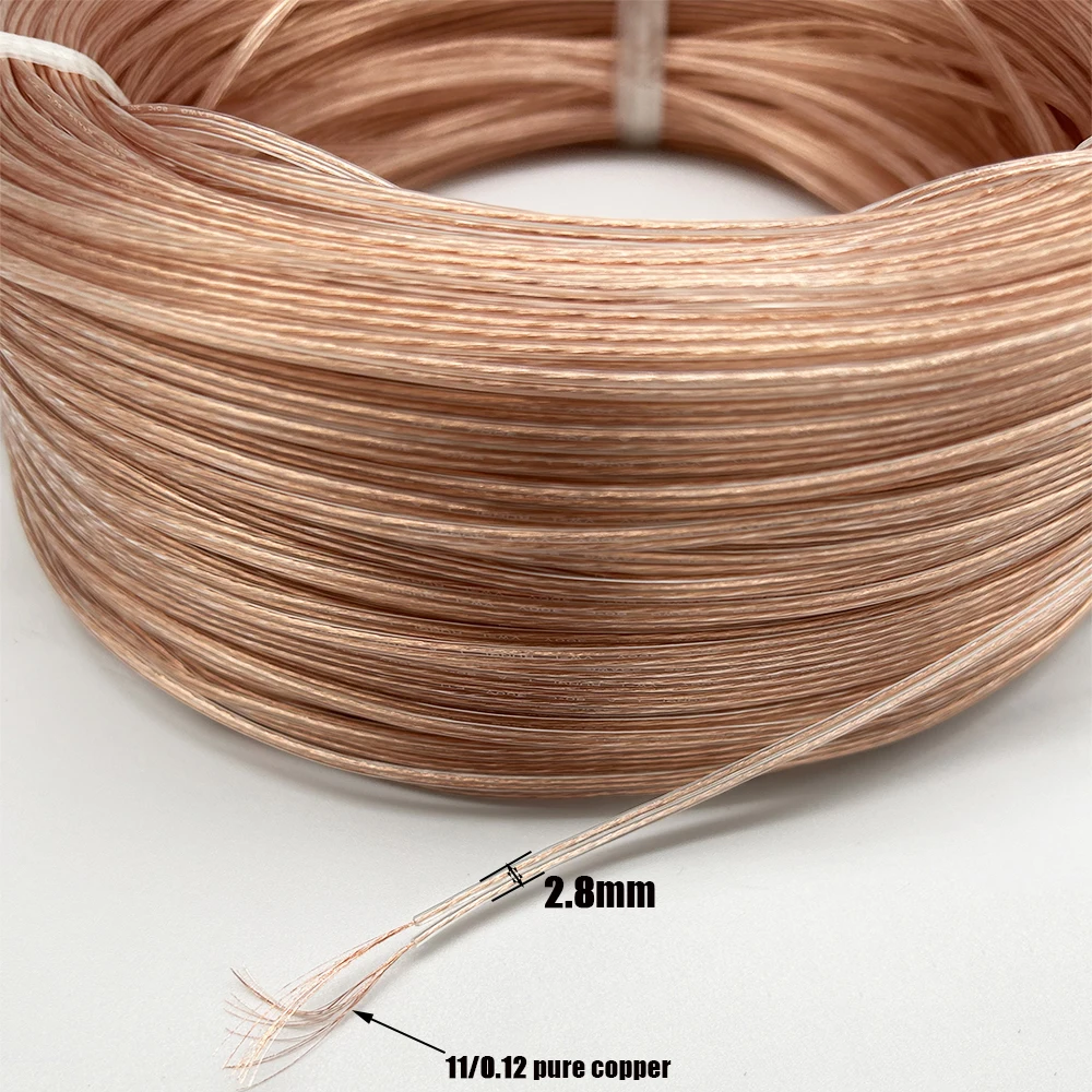 투명 납땜 와이어 LED 디스플레이 스크린, PVC 평행 자동차 와이어, 24 30 AWG 혼 케이블, 2 핀 플랫 리본