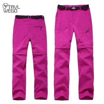 TRVLWEGO 여성용 캠핑 하이킹 바지, 야외 빠른 건조, 탈착식 모기 방제, 등산 트레킹 사냥 바지, 여름