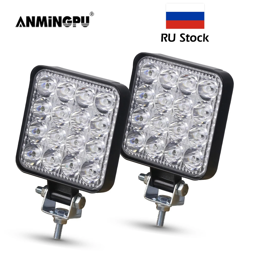 Mini Offroad LED Bar 12V 24V Square LED Work Light For Car Truck Boat Atv 4x4 Tractor 42W 48W Spotlight led light bar,work light