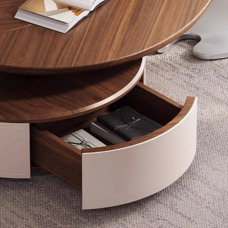 Modern Leaf Shape Walnut Veneer Coffee Table Light Luxury Living Room Home New Designer Creative Special Shape Coffee Table