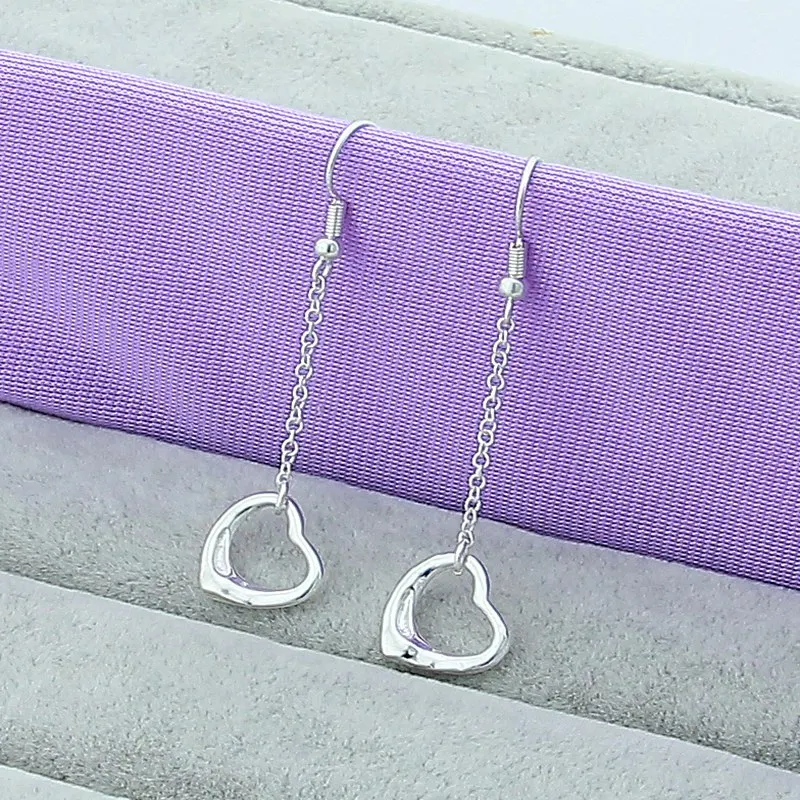 

Женские длинные серьги-подвески из серебра 925 пробы