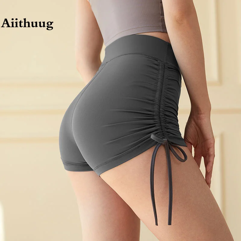 Aiithuug Pantaloncini Da Palestra Sexy Peach Butt Yoga Pantaloni Corti Da Allenamento Con Coulisse Pantaloni Da Golf Fitness Pantaloncini Da Golf Cort