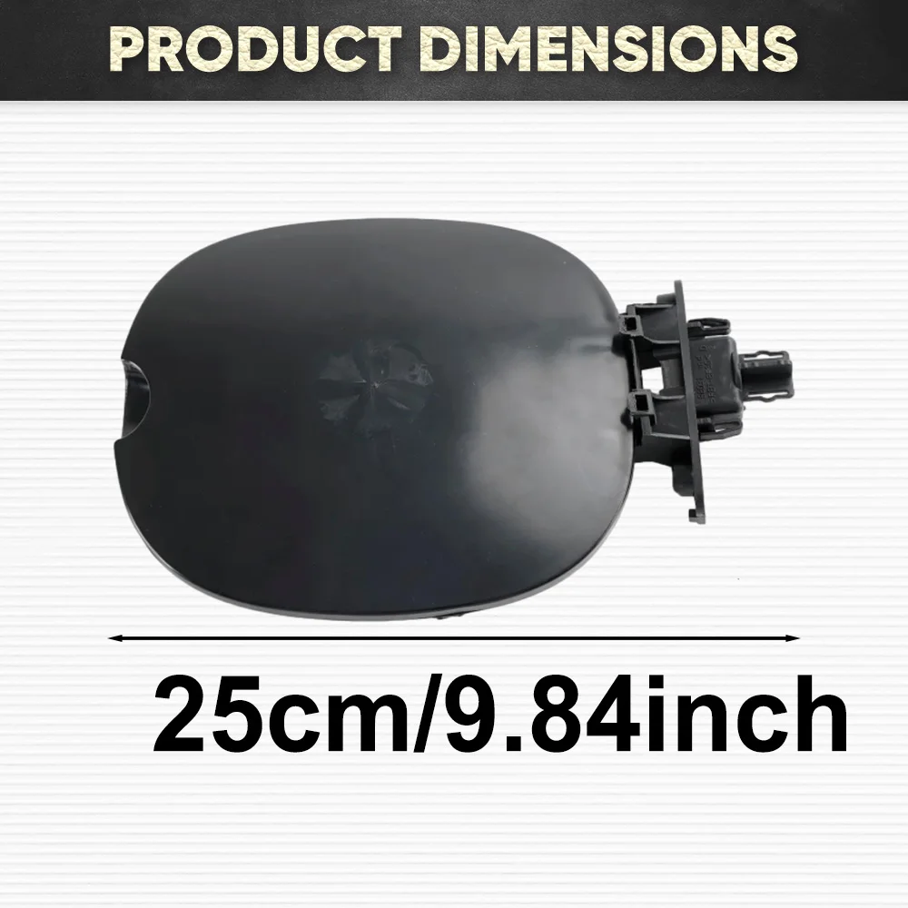 Black Fuel Filler Door Cover Gas Tank Cap Unpainted for Renault Thalia MK1 Clio II 1999-2008 Nissan Platina 2002-2010 7700433127 6