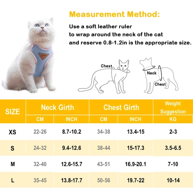 Puppy Harness and Leash Set, Breathable Pet Harness for Small and Medium-Sized Dogs and Cats, French Bulldog, Chihuahua, Poodle Pet Supplies 6