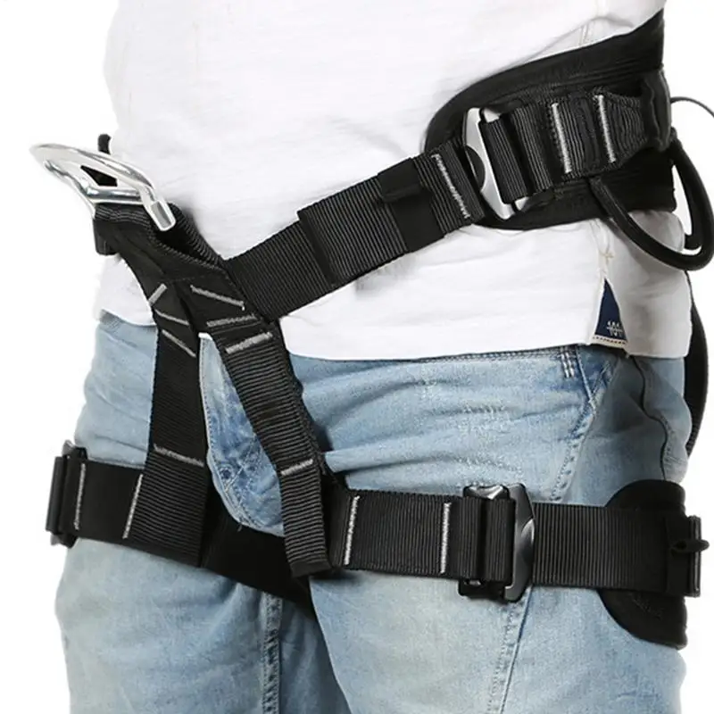 Rock Climbing Harness Men Adjustable Safety Belt Climbing Harness With Straps Thick Support Belts Straps Protect Waist Fire