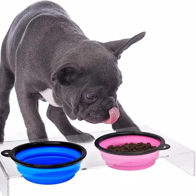 Folding Portable Silicone Dog Feeder Bowl 2