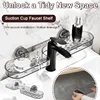 Sink Shelf Suction Cup Wall Mounted Nopunch Bathroom Storage Shelf Bathroom  Faucet Storage Shelf in Front of Mirror 1