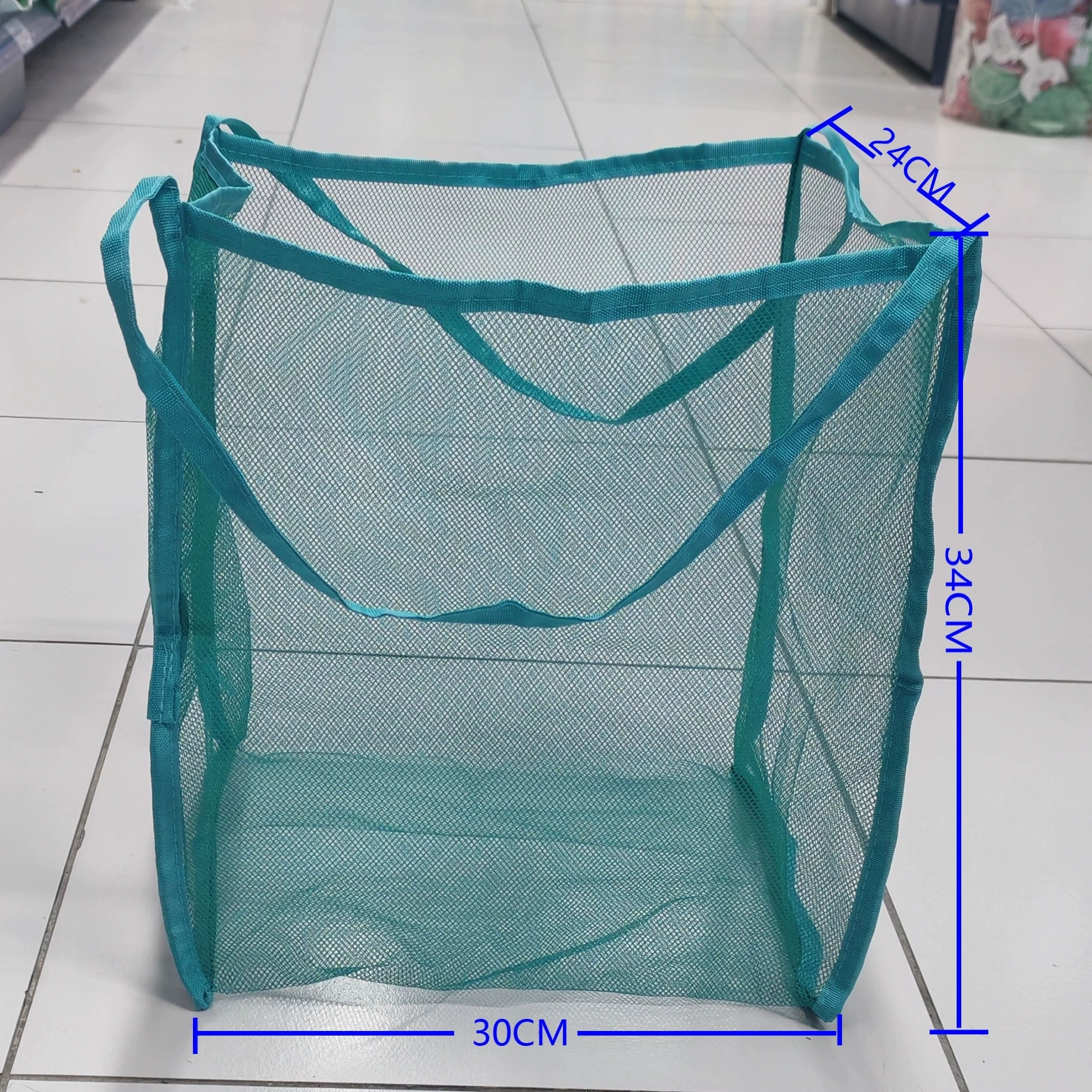 Breathable Mesh Tote Bag with Reinforced Handles - Large Reusable Bag for Shopping, Travel, and Gym