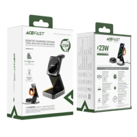 ACEFAST Aluminum Alloy 15W Wireless Magnetic Wireless Charging Holder For iPhone 16/15/14 Foldable 3 in 1 Charging Dock Station - Image 6