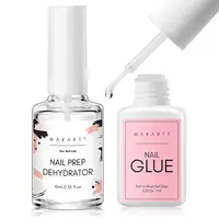 Makartt Nail Glue and Nail Dehydraor Set, Super Strong 7ML Nail Glue for Press on Nails and Acrylic Fake Nails Tips Manicure 1