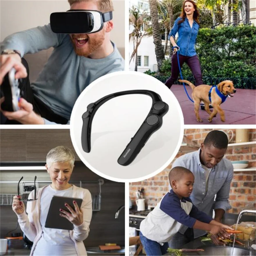 Portable Neck Hanging Bluetooth Speaker Wireless Stereo System_voghion.com