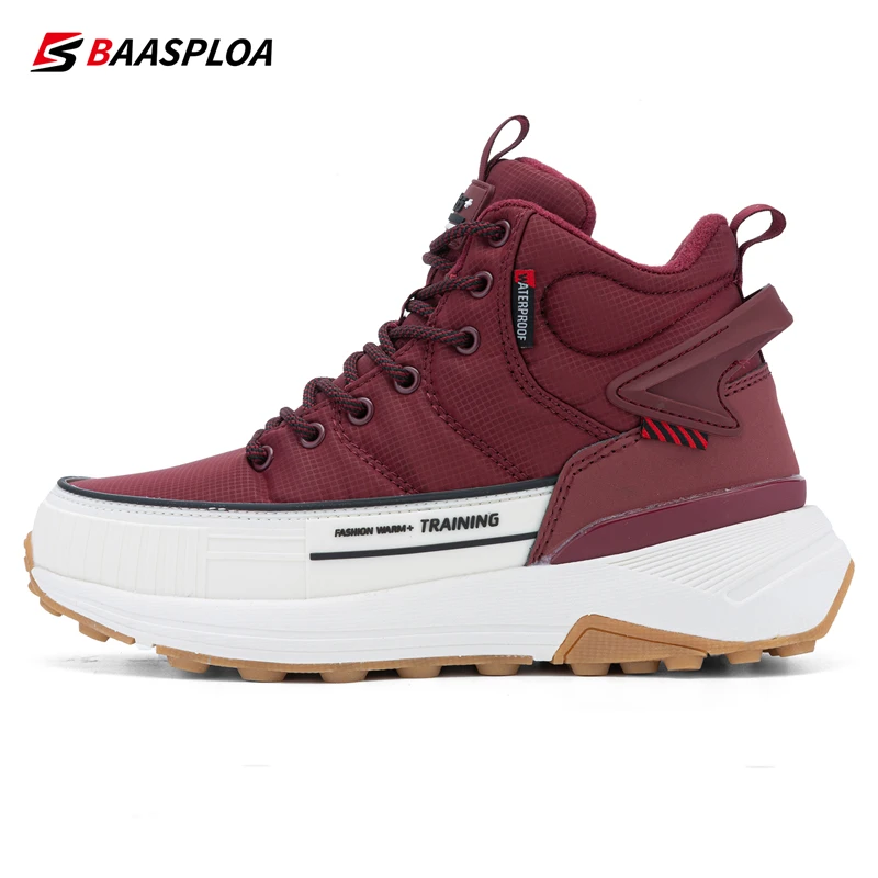 Baasploa-أفخم أحذية الثلوج الدافئة للنساء ، مقاوم...