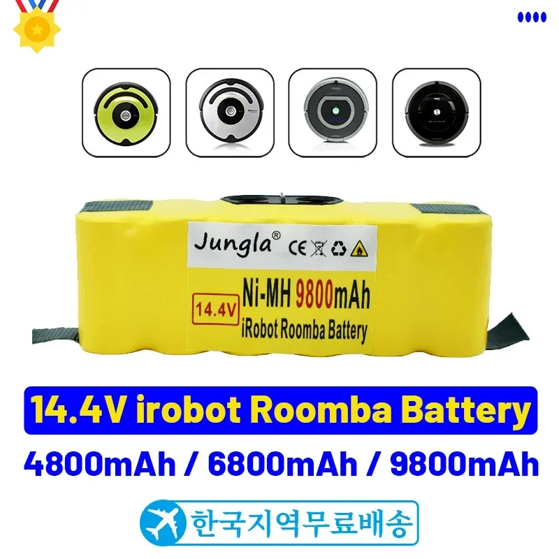 

New battery Ni-MH 14.4V 4.8Ah 6.8Ah 9.8Ah iRobot Roomba 500 600 700 800 900 series vacuum cleaner 600 620 650 700 770 780 800