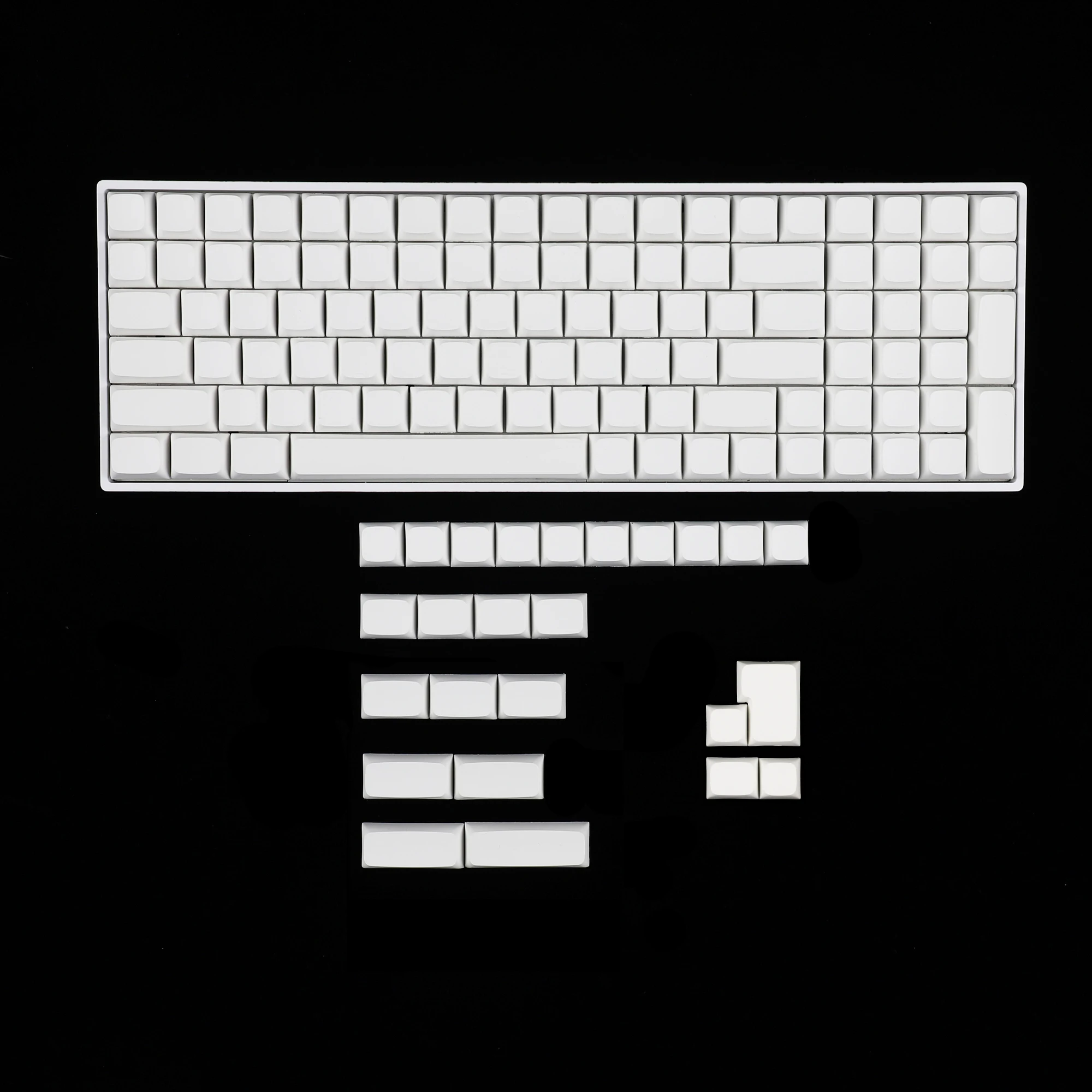 Zda-keycap Branco Grosso Pbt em Branco Tecla para Gk61 64 68 96 Kbd75 Asas Preonic Planck Filco Sp64 Sp84 Ansi Iso Xda v2