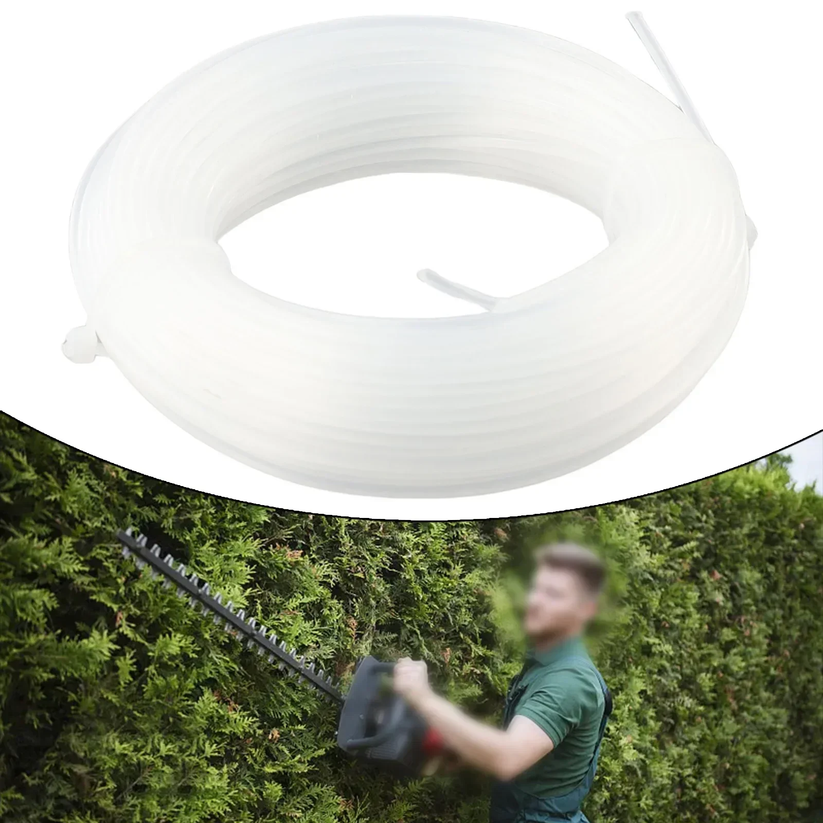 20M Lawn Trimmer Thread Replacement Trimmer Cord 1.6/2.0mm White Nylon Grass Trimmer Mower Line Garden Tool Accessories