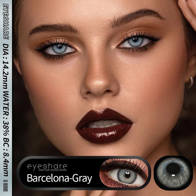 EYESHARE 1 Paar natürliche Farbkontaktlinsen für Augenkosmetik Hochwertige braune Kontaktkosmetik-Augenkontaktlinsen Jährlich – Detail 29