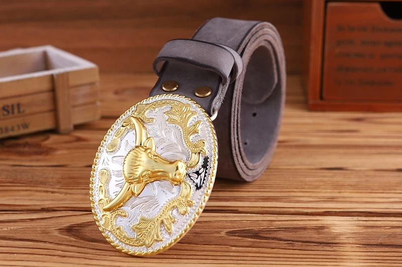 gold eagle big buckle full grain real leather 100% genuine leather hawk mens belts luxury high quality camel brown cowboys women