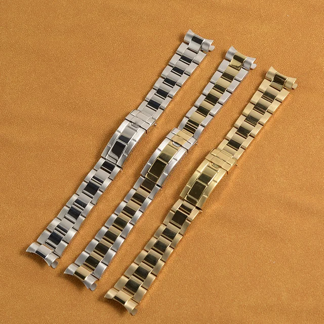 OYSTER WATCH BAND BRACELET FOR ROLEX 1601 1603 1605 16613 GOLD/SS 20MM FLIP  LOCK | Ewatchparts