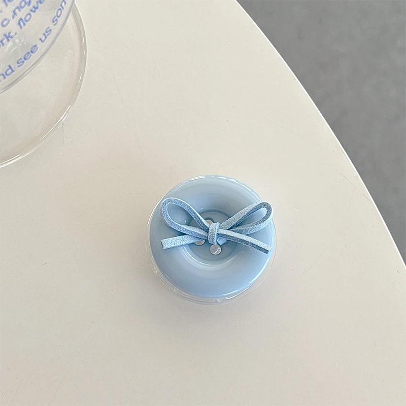 한국어 3D 귀여운 캔디 버튼 Bowknot 브래킷 전화 그립 Tok Griptok 홀더 링 아이폰 액세서리 전화 스탠드 홀더 브래킷