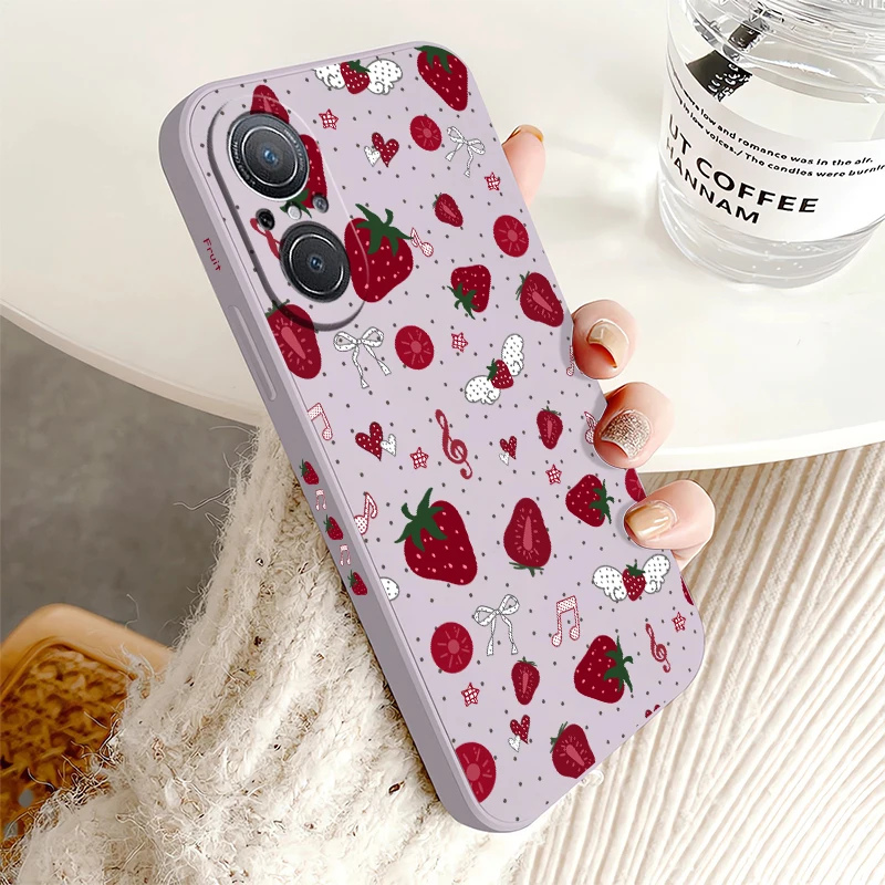 Strawberry Shockproof Matte Silicone Soft TPU Phone Case