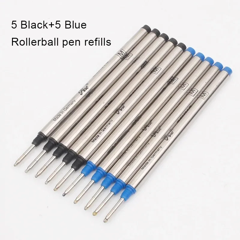 럭셔리 MB 볼포인트 롤러 볼펜 리필, 0.7mm 나사, 블루 블랙 리필, 학교 문구 액세서리, 쓰기 스무트
