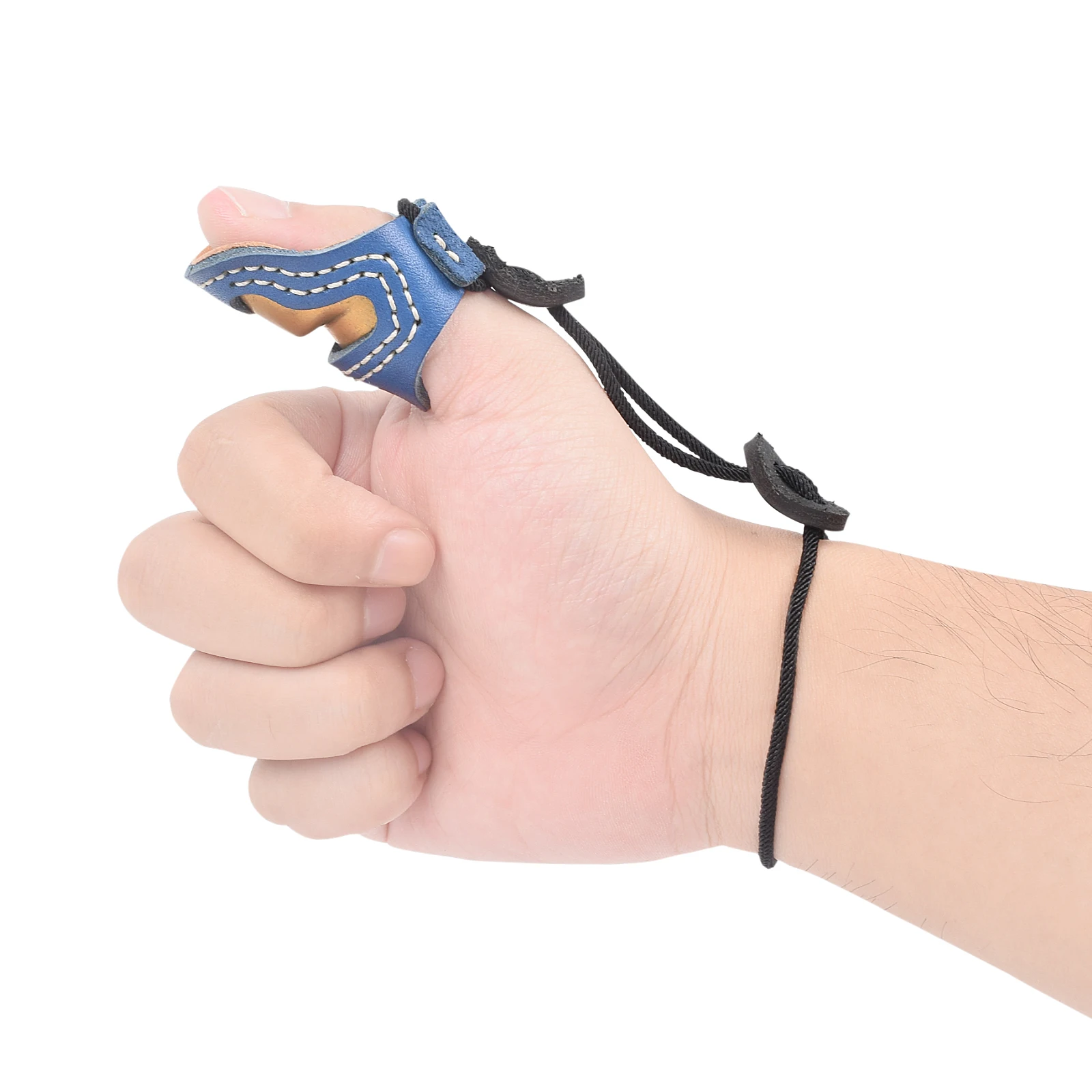 Anneau De Pouce En Cuir Pour Tir à L'arc – Protection Doigts, Style Mongol, Adulte, Neuf