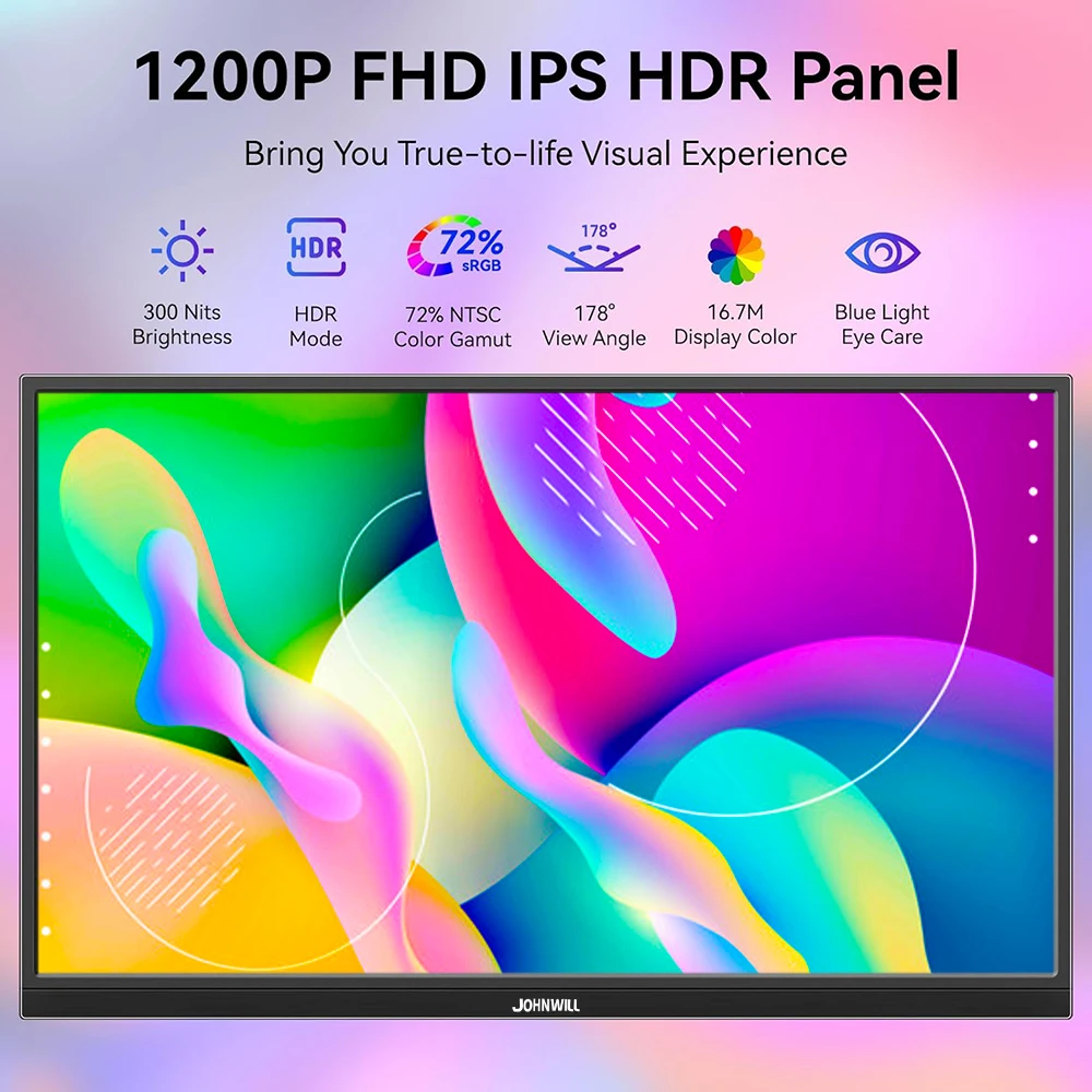 ÷  ÷ ޴ Ʈ , USB C  , Mac PC ޴ PS4/5 Xbox ġ, 1920*1200 IPS, 16 ġ