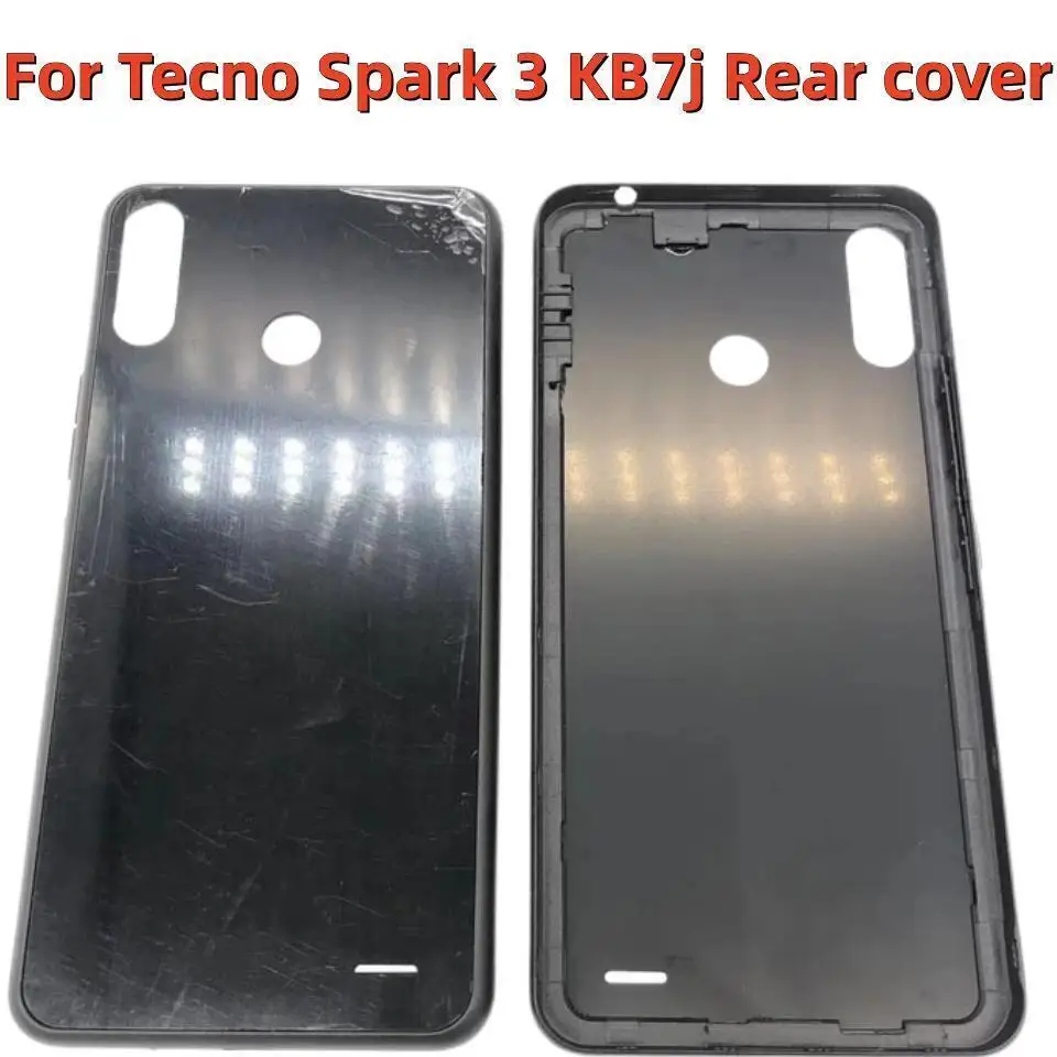 

Высококачественная задняя крышка батарейного отсека для Tecno Spark 3 KB7j, задняя панель двери, детали для ремонта