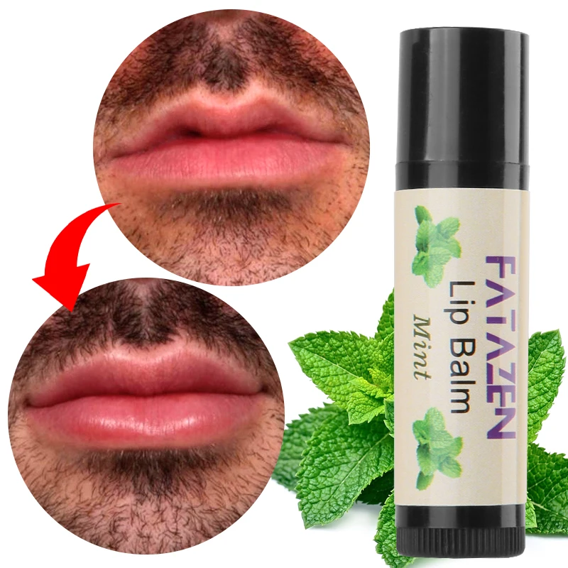 Bio-Honig-Lippenbalsam mit Minzgeschmack, umweltfreundlicher Lippenpflegestift mit Sheabutter für Männer_voghion.com