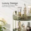 Rotating Makeup Organizer for Vanity Make Up Storage Box for Bathroom Counter Clear Cosmetic Toiletry Dresser Spinning Holder 2