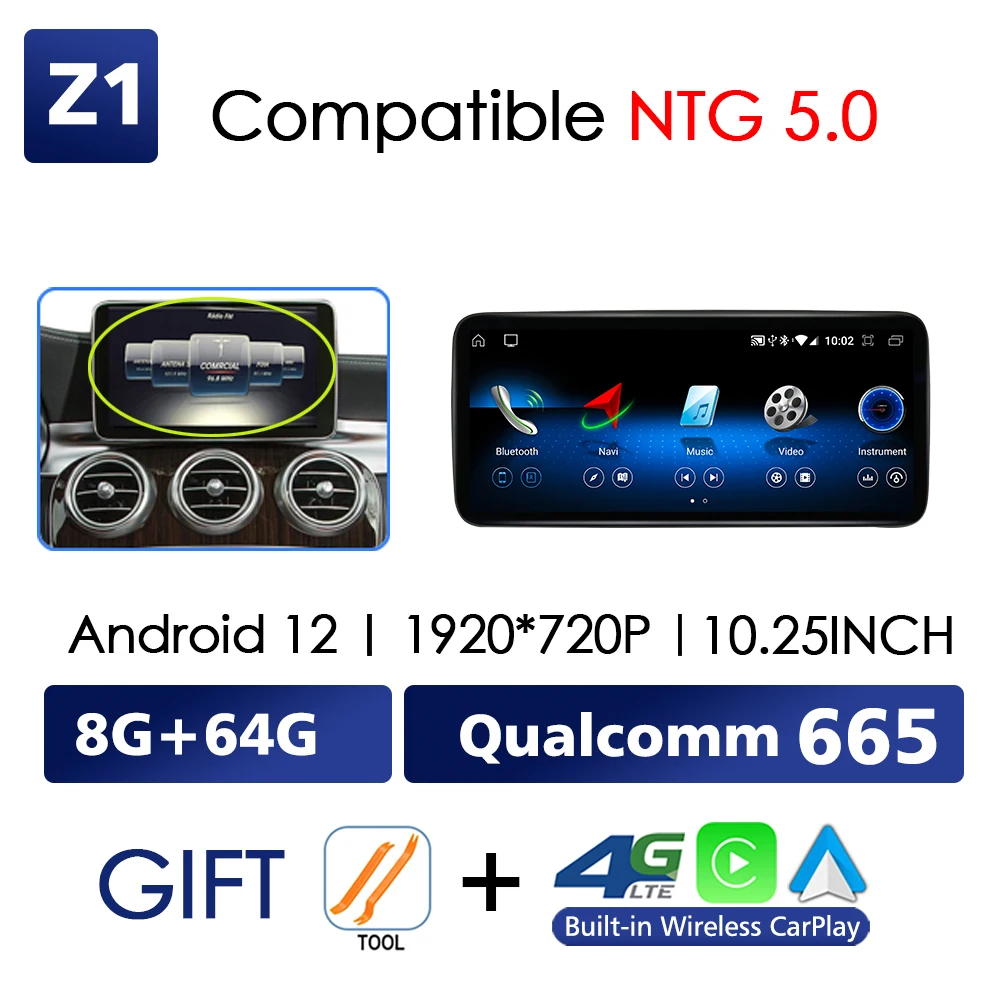  YEEHUNG W205 X253 W447 X156 C117 W463 W176 Android 13 Carplay  12.3 Screen Qualcomm 8 cores Android auto for Mercedes Benz C GLC GLA V X  CLA G A Class NTG5.0 Accessories 2015-2019 : Electronics
