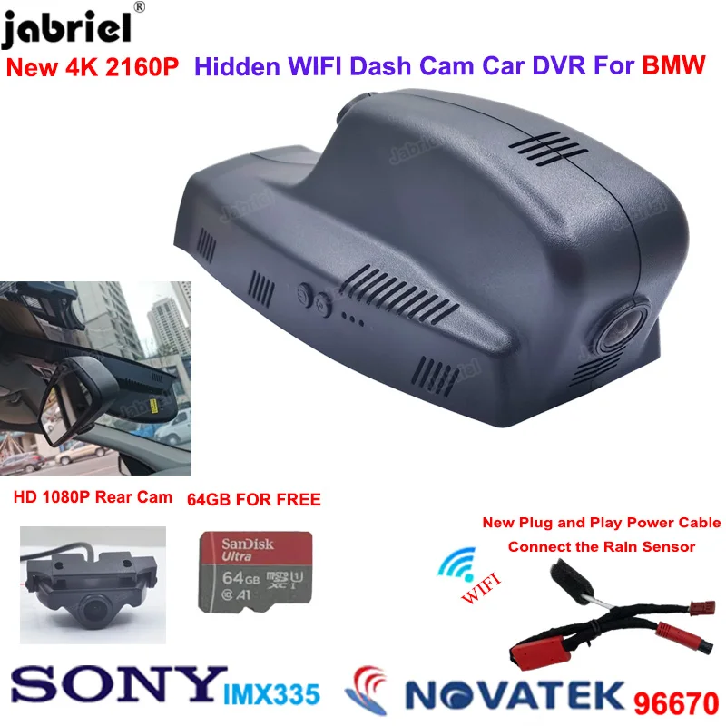 

Dash Cam 4K 2K for BMW X1 E84 X3 E83 X5 E70 X6 E71 M6 E63 E64 Z4 E85 E86 E89 E81 E82 E87 E88 E90 E91 E93 F07 F06 F01 F02 F03 F25