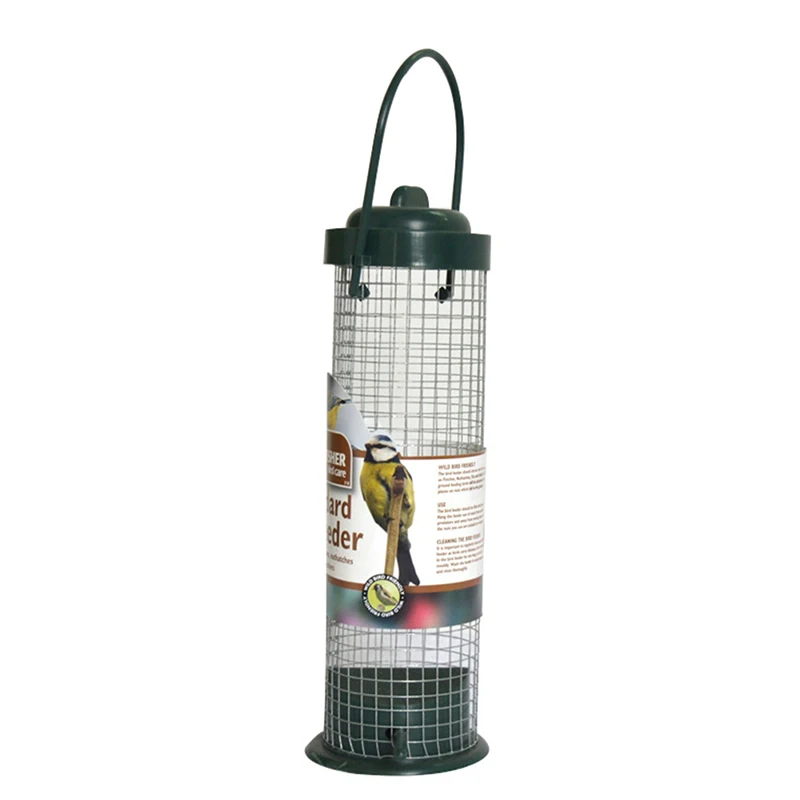 Outdoor Mesh Bird Feeder Hanging Hook Food Dispenser Multiple Hole Garden Balcony Porch Pet Supply Accessory