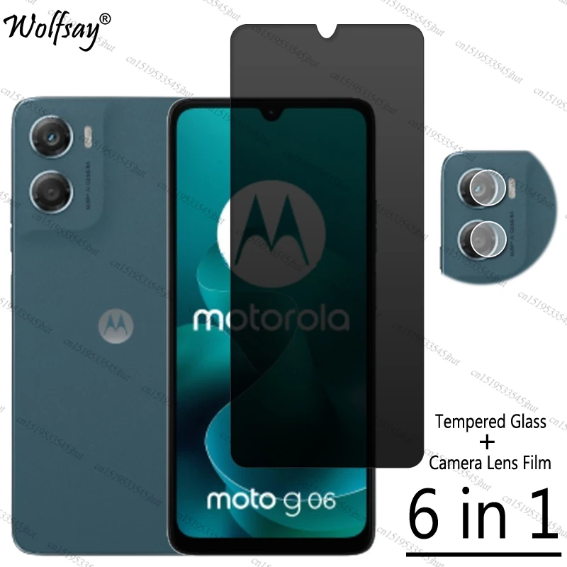 Privatsphäre Displayschutzfolie Für Motorola Moto G06 Anti-Spy Gehärtetes Glas Für Moto G06 Kamera Glas Für Moto G06 Glas 6,88 zoll