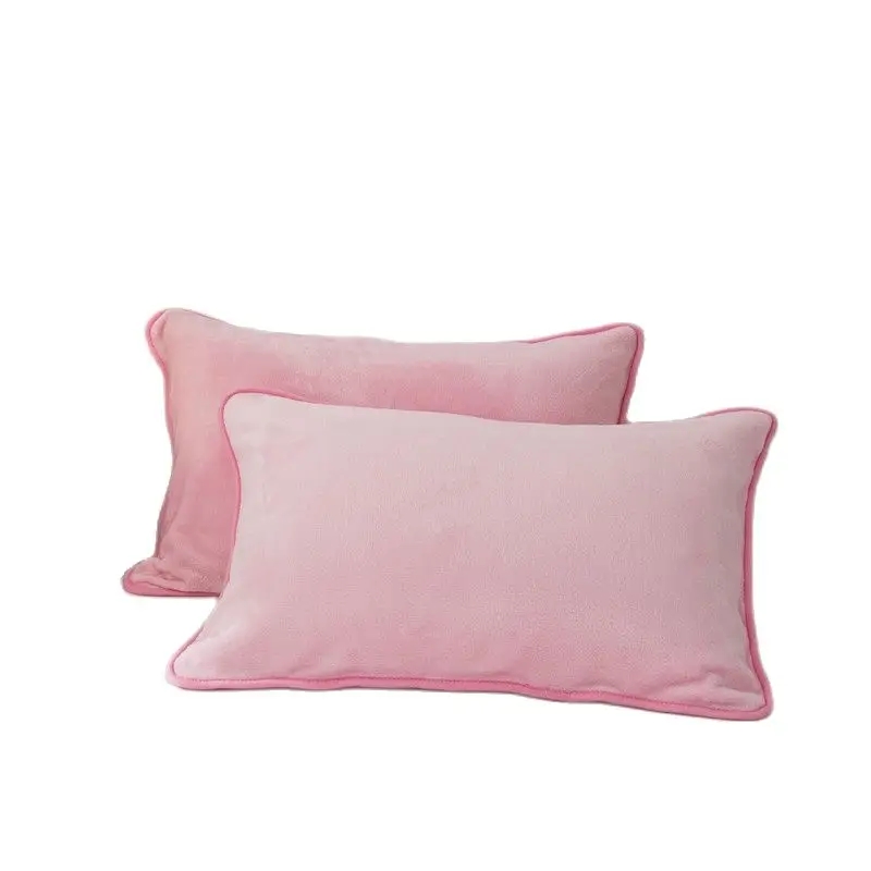 Thicken Soft Flannel Pillow Case Winter Warm Pillowcases Cushion Cover For Adult Children Home Decorative Throw Pillows 1/2 pcs 2