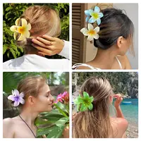 New Hawaiian Gradient Hair Clips Women Flower Hair Claws Shark Hairpins Vacation Beach Style Hairpins Hair Accessories - Image 2